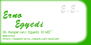 erno egyedi business card